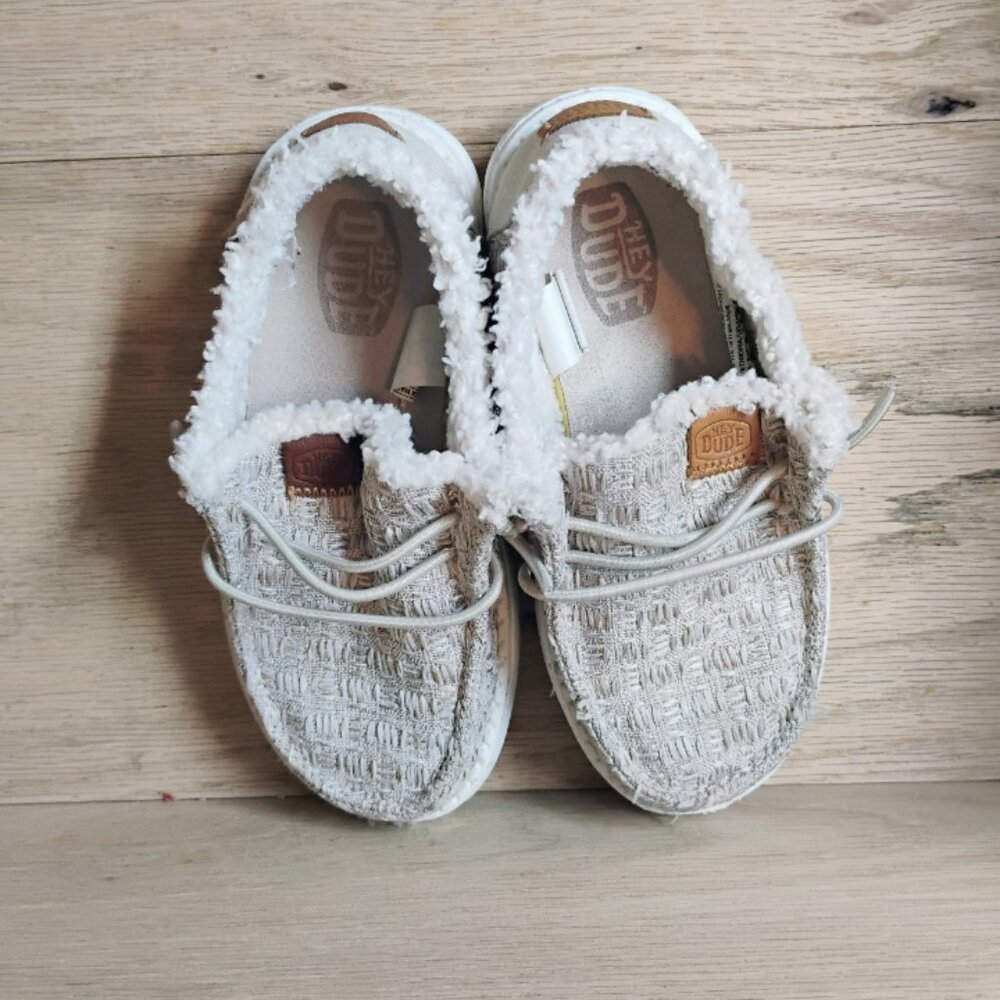 Toddler girls Sherpa lined hey dudes